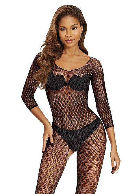 Бодистокинг - Bodystocking 2048, black - One Size Sex Aura Киев - изображение 2