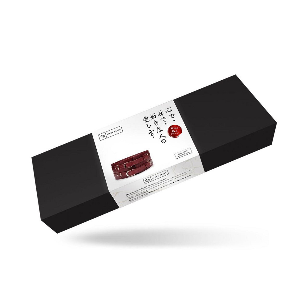 Шкіряний пояс для бондажу Liebe Seele Wine Red Waist Cuff, S Size Sex Aura Київ - фото 8