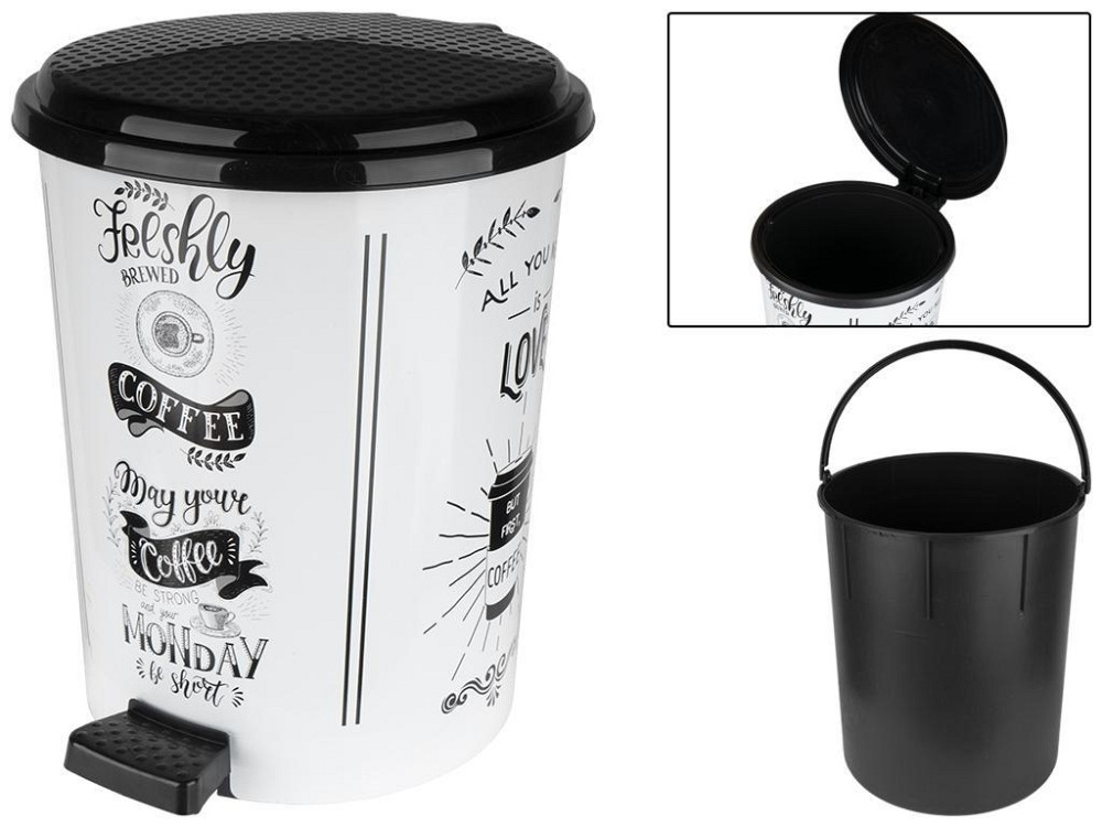 Відро з педаллю 10л Біла кава "ELIF" Харків - фото 1