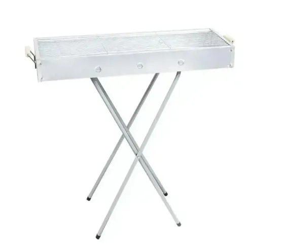Переносной мангал барбекю гриль BARBECUE TRAY 770SS MD-008 70х30х70 см с решеткой, портативный металлический мангал Коломыя