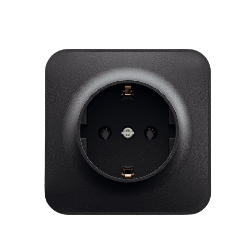 BINERA чорний/графіт Розетка зовнішня 1-а із заземленням IP20 Videx Житомир - фото 3