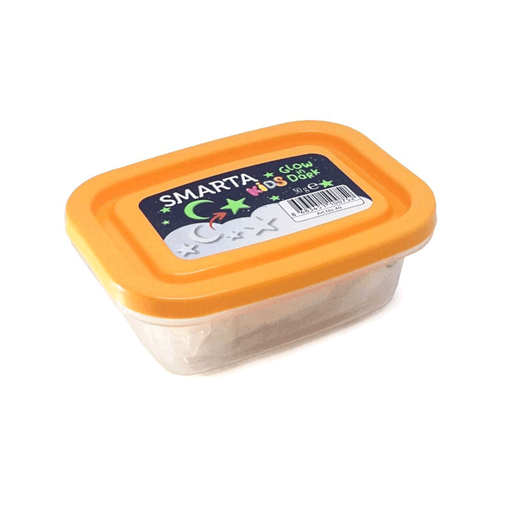 Пластика самозастывающая Белая Glow in Dark 50 г Smarta Киев - изображение 2