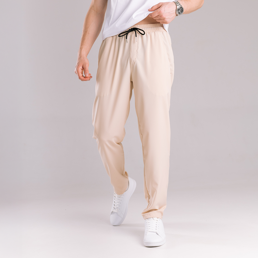 Чоловічі легкі весняні штани вільного крою бежеві Pobedov Aero Київ - фото 4