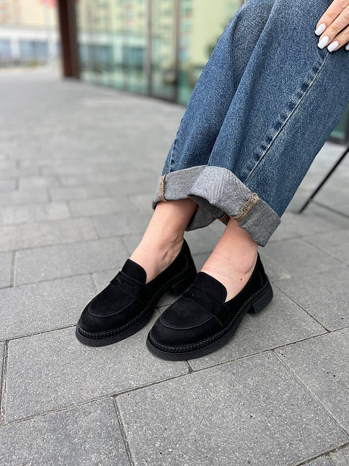 Zemira Туфлі жіночі ZEMIRA Астра/миндаль чорні (весна-осінь, замша натуральна) (5798) 36 Коломия - фото 1