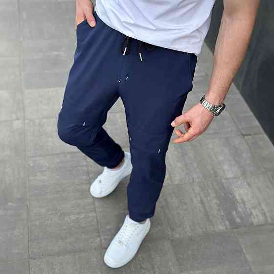 Чоловічі штани джогери з кишенями сині Pobedov Vershyna Київ