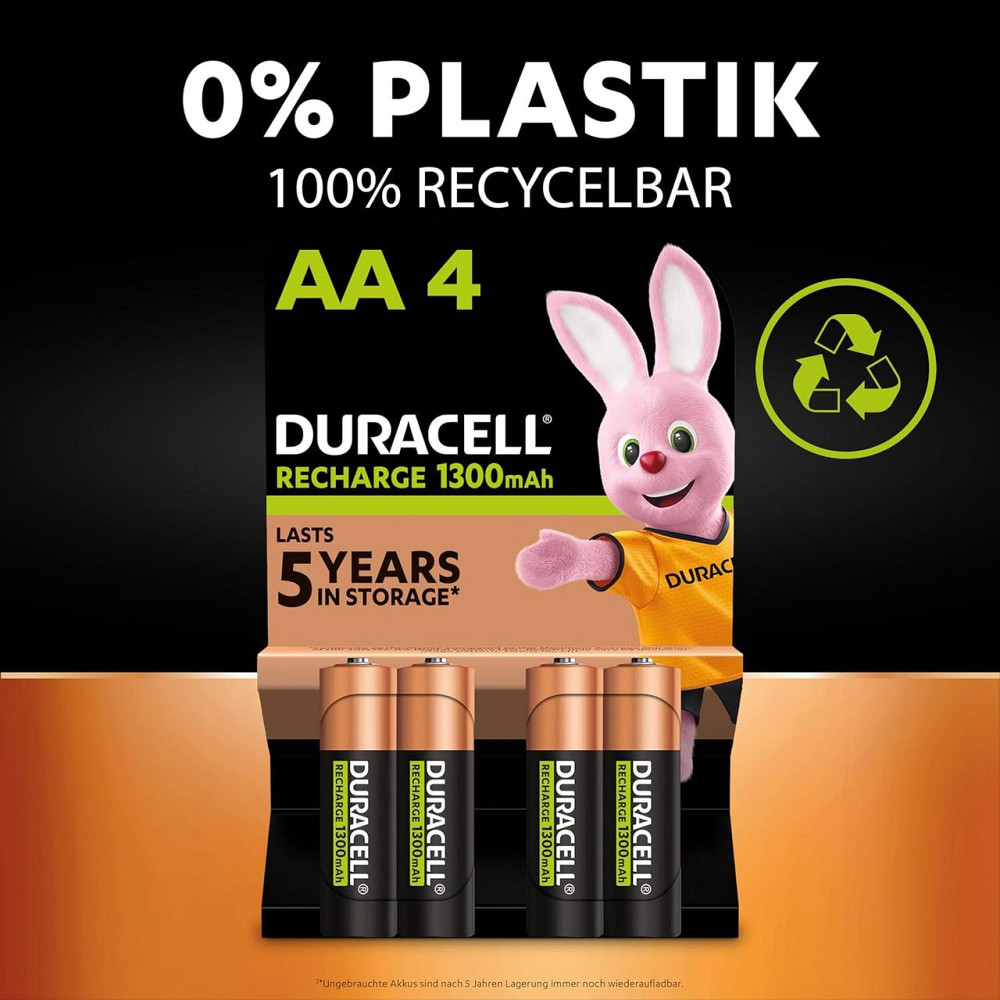 Аккумулятор Duracell Recharge Ultra AAA 900 mAh черно‑серебристый NiMH предзаряженный 4 шт до 100 циклов Киев - изображение 2