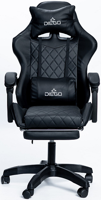 Крісло геймерське DIEGO AERO Full Black Київ - фото 6