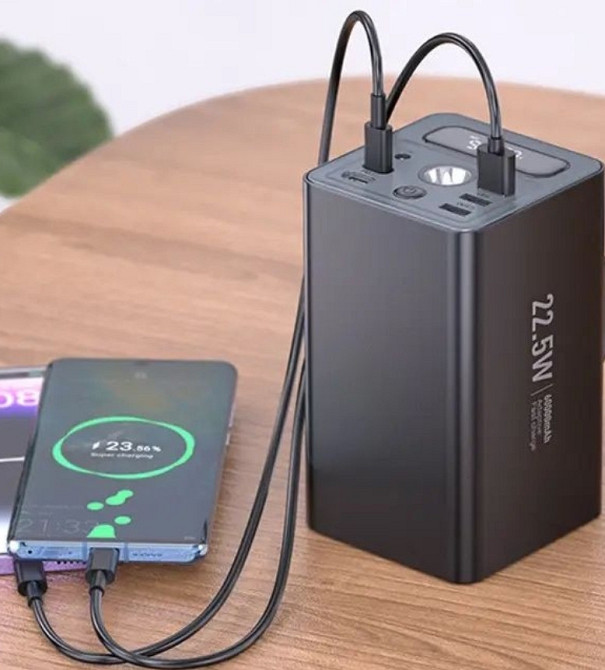 Зовнішній акумулятор (Powerbank) Hoco j138 60000mAh 22.5W з виходом DC12v (Повербанк) Київ - фото 2