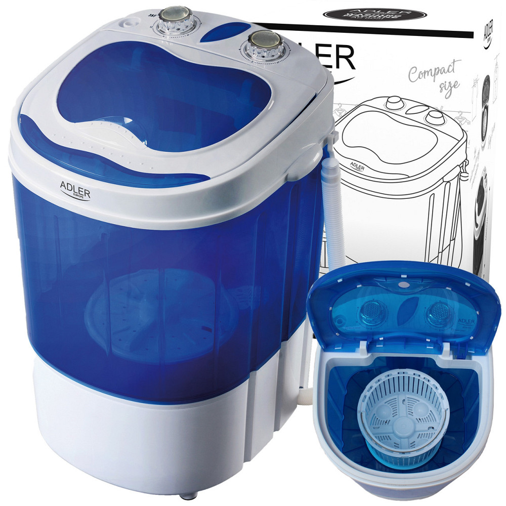 Туристическая стиральная машина до 3 кг переносная с центрифугой Adler AD (8051) 400 Вт Нововолынск - изображение 1