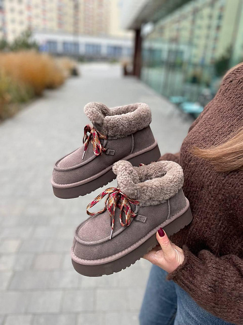 WSMR Угги жіночі WSMR коричневые натуральная замша высота 9 см размер 36-41 (5680) Коломыя - изображение 1