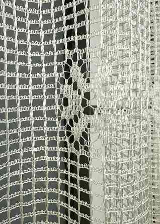 Тюль сетка VR-Textil Juli № 612т Арка на кухню цвет молочный с коричневым 400х150 см (53-0136) Киев