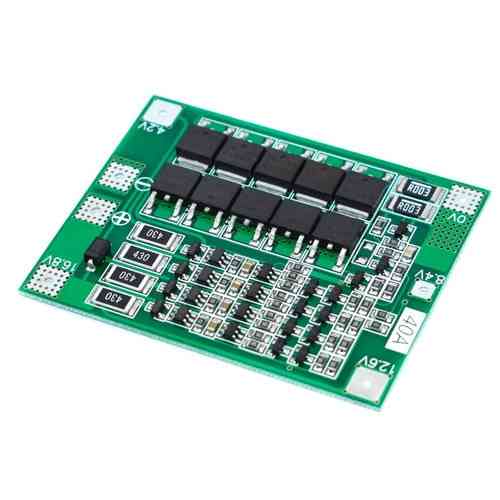 BMS контроллер 4S 40A с балансиром для Li-ion аккумуляторов 18650, плата защиты и заряда Киев