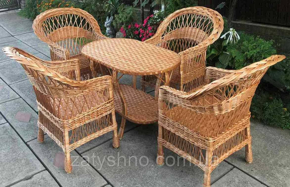 Мебель из лозы плетеная  | Плетеная мебель дачная |мебель плетеная   с овальным столом Киев - изображение 3