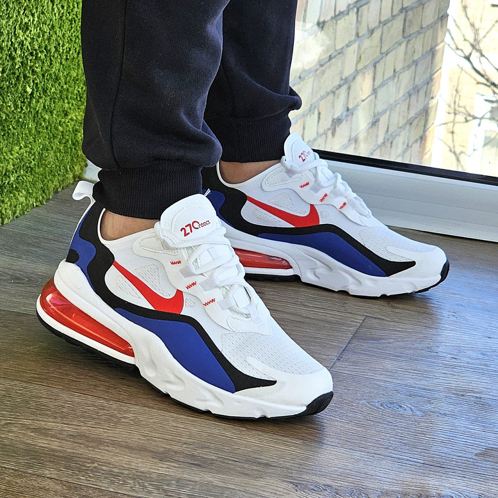 Кроссовки Nike 270 Сеточка Мужские Белые Найк с Амортизацией Летние (размеры: 41,42,43,44,45) Видео Обзор Днепр - изображение 7