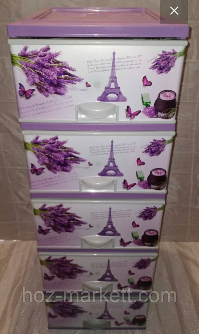 Пластиковый комод тумбочка Эйфелева башня на 5 ящиков Турция Харьков - изображение 2