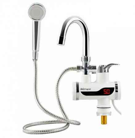 Кран-водонагреватель проточный с душем Delimano 3000 Вт нижнее подключение Київ