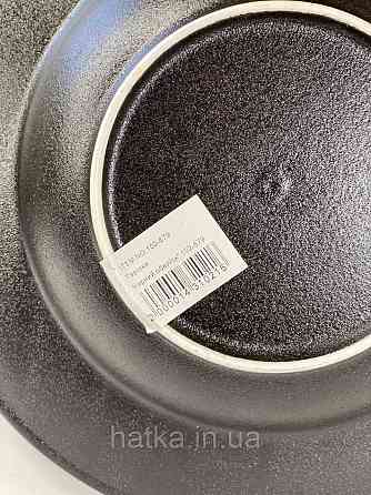 Тарілка глибока "Чорний обеліск" 24*15,5*4,2 см 350 мл кругла кераміка для дому та ресторанів Київ