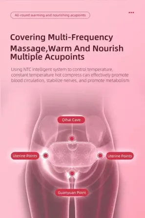 Портативная грелка-массажер при спазмах менструации и менструальных болях с 3 уровнями тепла и 4 массажных режима для снятия боли Коломыя