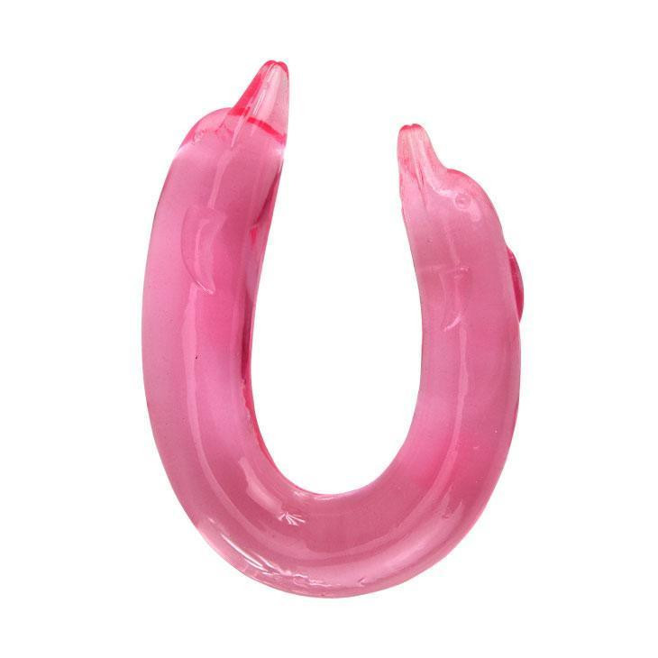 Двосторонній фалоімітатор - Double Dolphin Pink Sex Aura Київ - фото 6