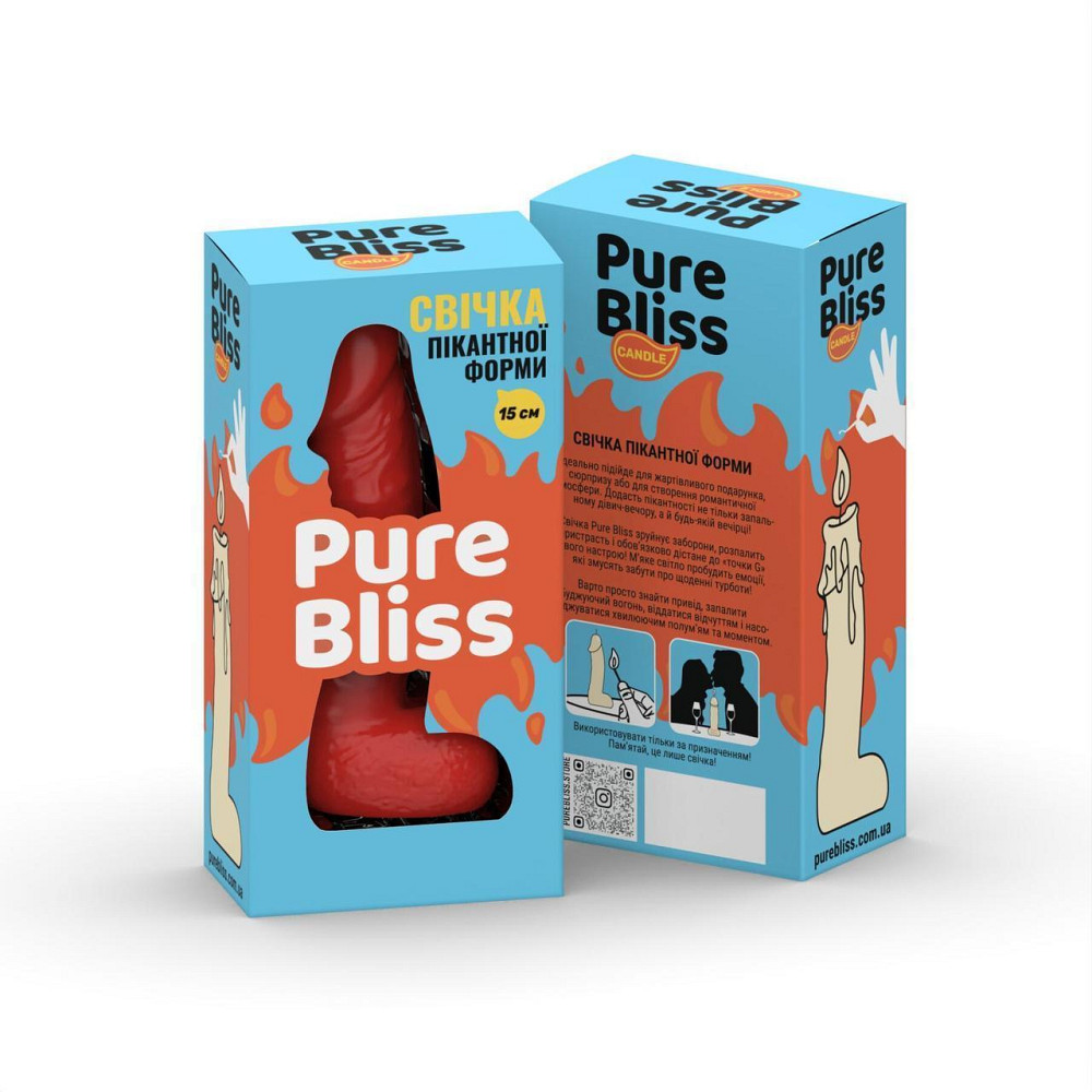 Свеча в виде члена Pure Bliss MINI Red 15 см Sex Aura Киев - изображение 8