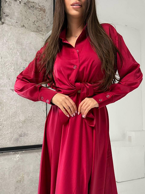 Жіночий святковий костюм: сорочка + спідниця, двійка Шовк Армані 50/52 Одеса - фото 3