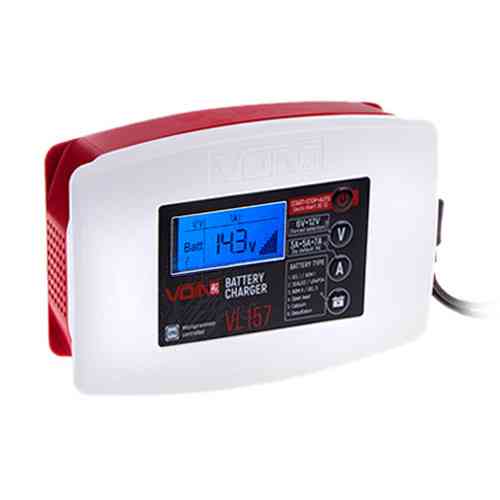Импульсное зарядное устройство VOIN VL-157 6/12В 3-7А с LCD, 3-120 Ач Харьков