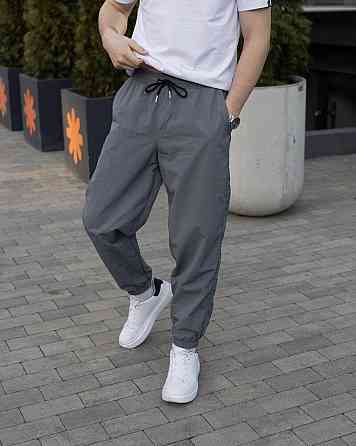 Чоловічі джогери темно-сірі плащівка спорт Pobedov Ground Київ