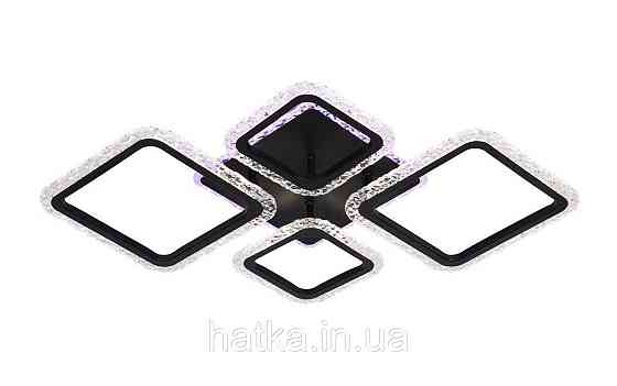 Люстра потолочная светодиодная VALESO Акрил/Металл Черный 112W 2966/2+2 Киев