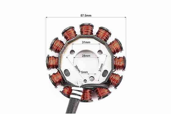 Статор магнето (генератора) Yamaha JOG SA-36J / 39J (12 котушок роз'єм "мама / мама 2 + 2") Київ