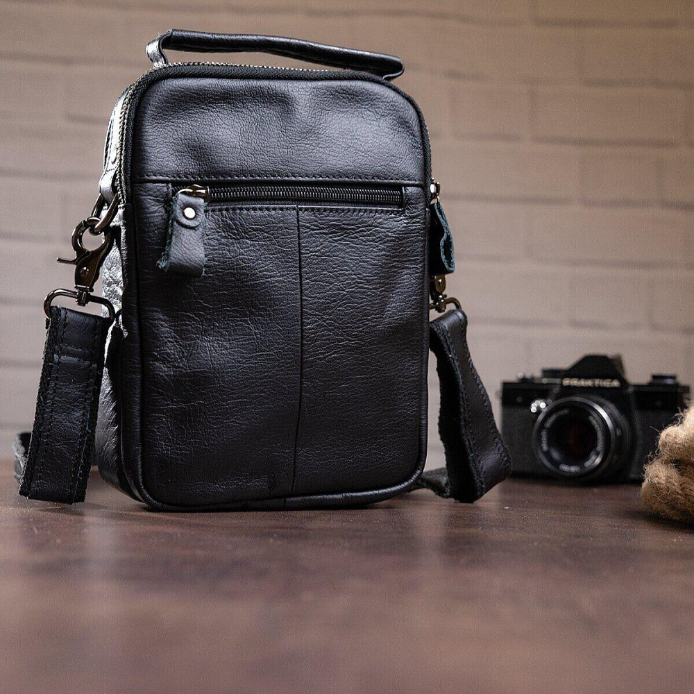 Сумка мужская кожаная Vintage 14816 Черная Киев - изображение 9