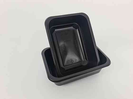 Ланч бокс T-1 187/137/63 черный PP PL (50 шт) Харьков