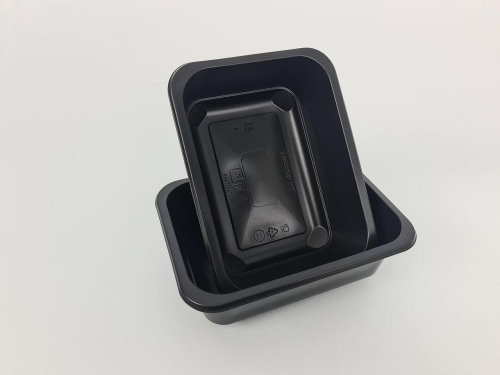 Ланч бокс T-1 187/137/63 черный PP PL (50 шт) Харьков - изображение 2