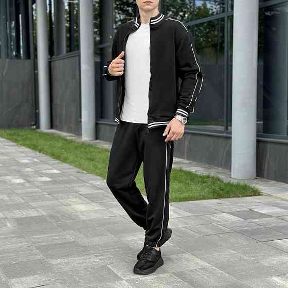 Спортивний костюм чоловічий. Чорний спортивний чоловічий костюм. Комплект штани та кофта Pobedov Ultra Київ