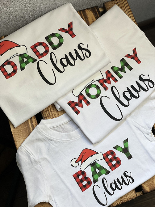 Новорічні сімейні футболки "Daddy, Mommy, Baby Claus" Чернівці - фото 3