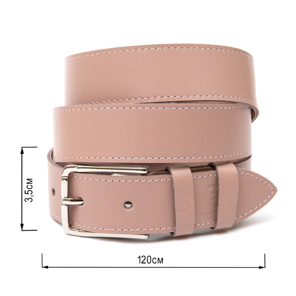 Кожаный ремень для женщин GRANDE PELLE 11451 Розовый Киев - изображение 3