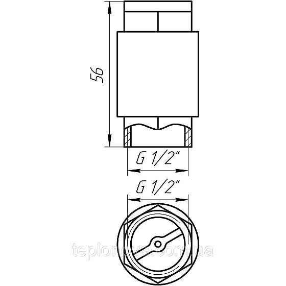 Клапан зворотного ходу води SELBA 1/2| SL1541 Чернівці