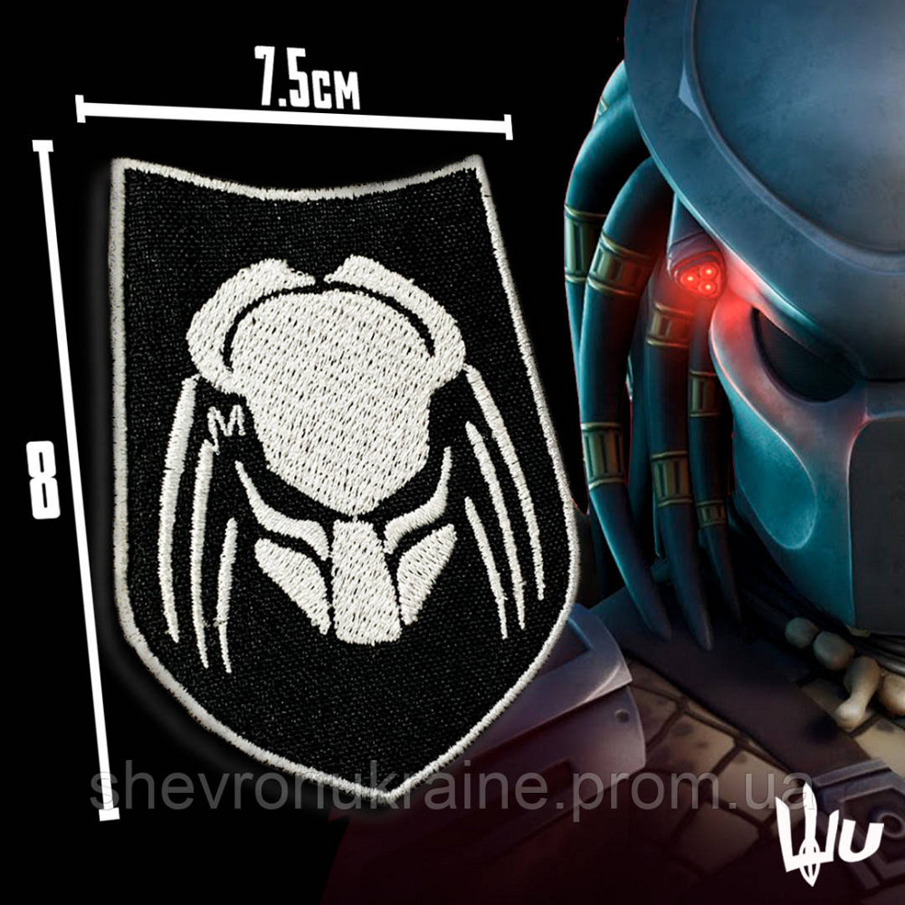 Шеврон ХИЩНИК (Форма щит. На липучке) Размер 8x7.5см Киев - изображение 1