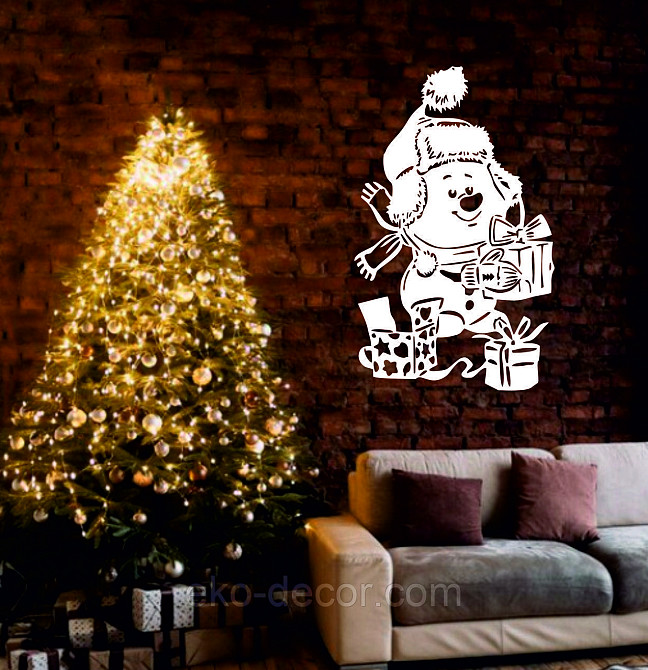 Декоративне настінне Панно «Сніговик», Декор на стену Київ - фото 1