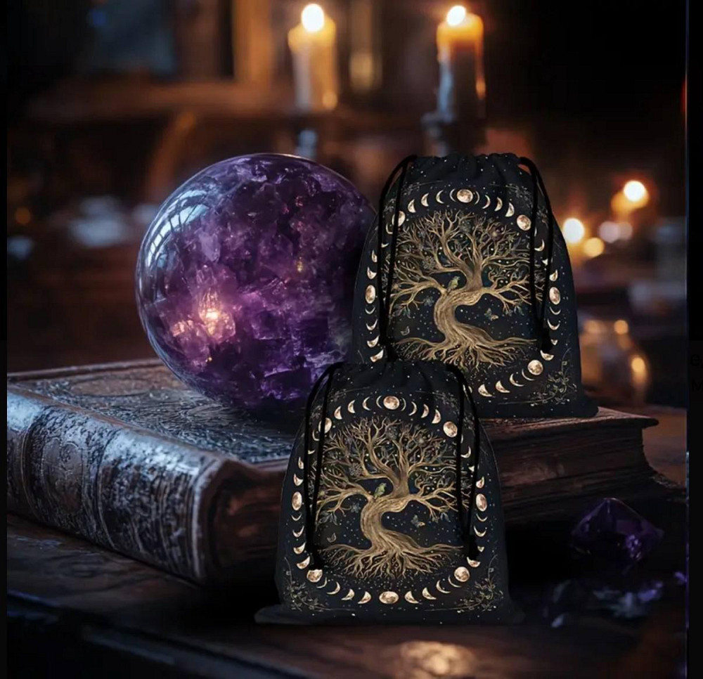 Бархатный мешочек «Дерево Жизни» для Таро, рун и кристаллов Киев - изображение 3
