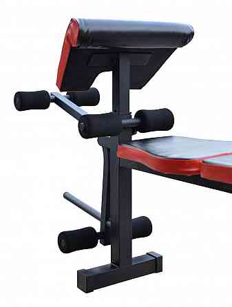 Скамья для жима ReadMeBlack + штанга 75 кг с гантелями 20кг Гантели, гири, штанги и диски АВС пластик комплект Киев