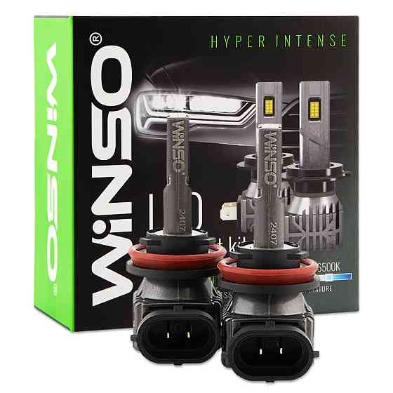 Автолампа Winso LED H8/H11/H16 12/24V 30Вт 3000Лм 6500K CSP3570 2шт Львів