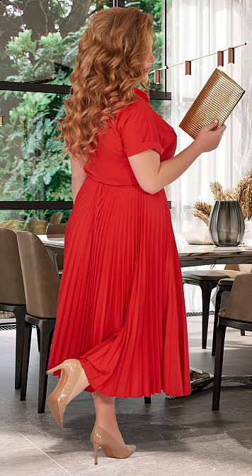 Стильное платье большого размера плиссе (50) Киев - изображение 4