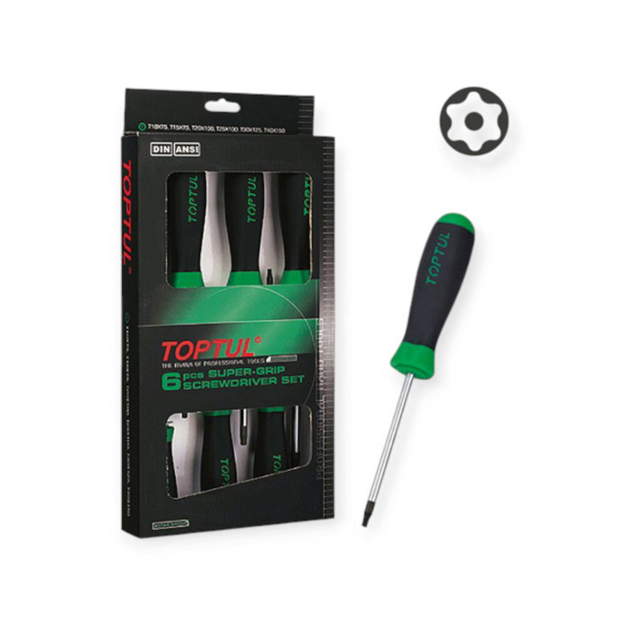 Набор отверток TORX с отверстием 6 шт T10,T15,T20,T25,T30,T40, магнитные Мукачево - изображение 1