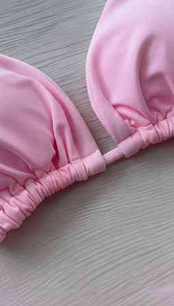 Жіночий стильний трендовий купальник зі щільного мікродайвінг Рожевий, 44 Одеса