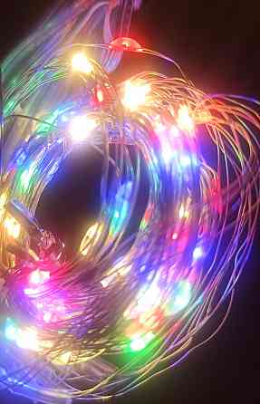 Светодиодная гирлянда дождик с пультом 8 режимов LED от USB 3 метра разноцветная Киев