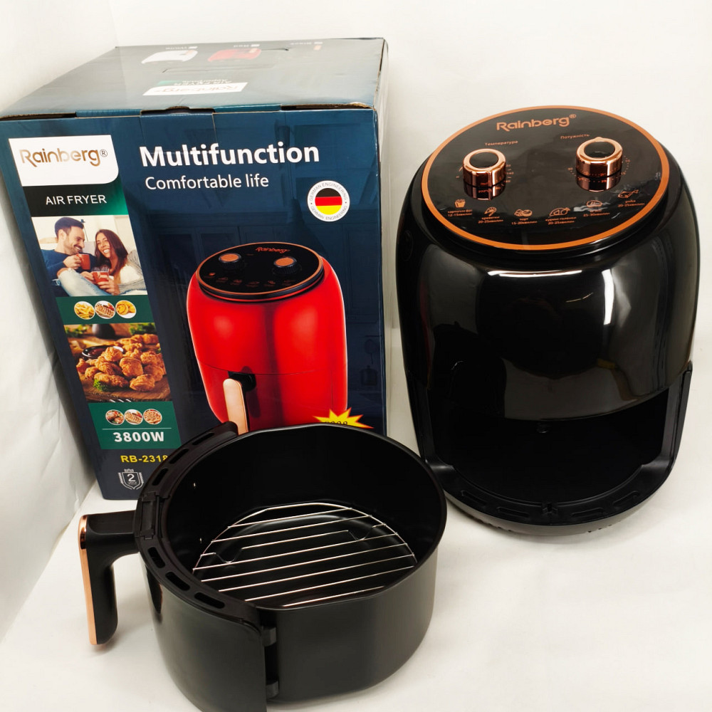 Міні фритюрниця Rainberg RB-2318 3800Вт 8.5л, Фритюрниця з функцією смаження без олії TV-83 Львів - фото 2