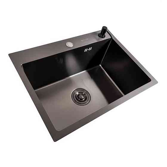 VALESO Кухонний комплект: Мийка Valeso Handmade (58x43 см) PVD чорна + Змішувач Q411MB Киев