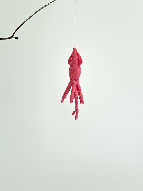 Мягкая фетровая игрушка кальмар ручной работы – безопасная развивающая игрушка Киев - изображение 4