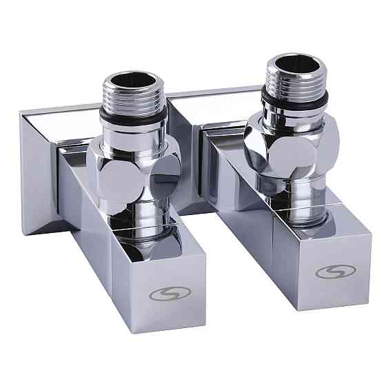 Набор Кран полуоборотный угловой с американкой SOLOMON LUX 1/2″ CUBE CHROM 8888 (1уп) (000021913) Киев