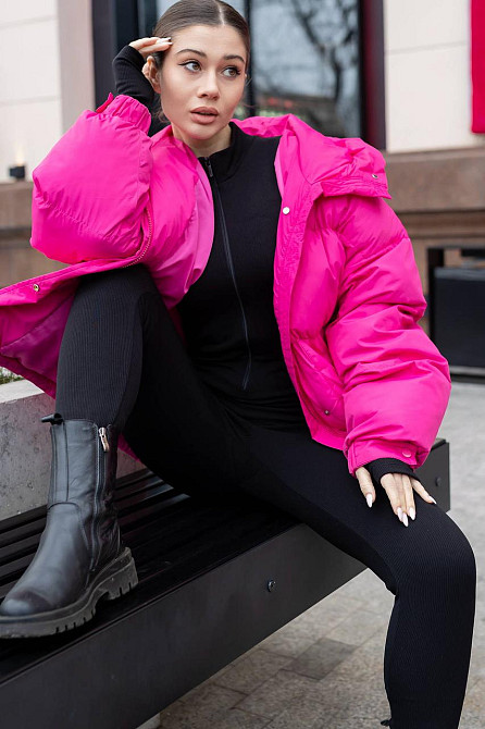 Утеплений комбінезон в рубчик чорного кольору TotalFit TF58-TTR10 L Київ - фото 9